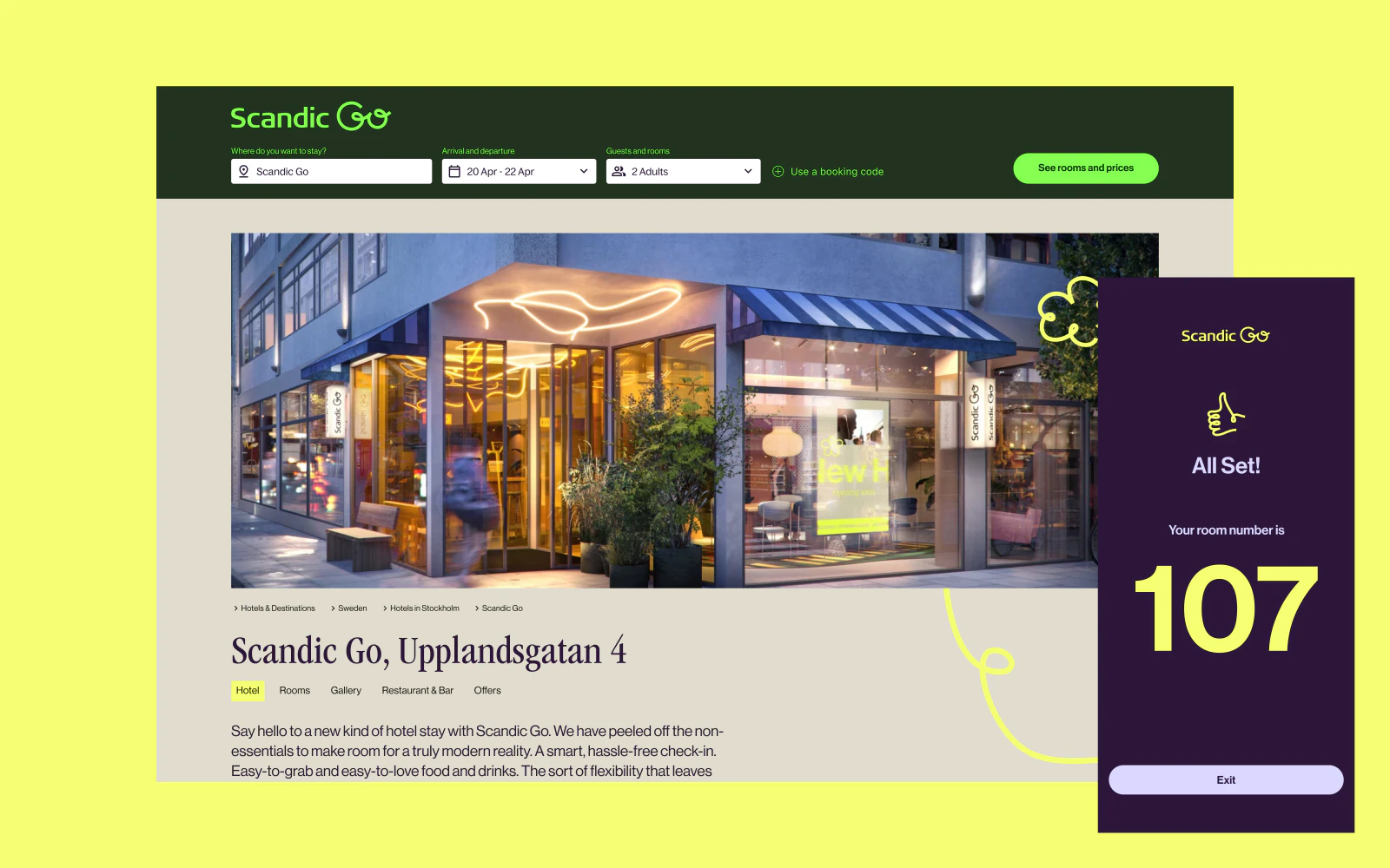 Scandic GO — web and marketing pieces.